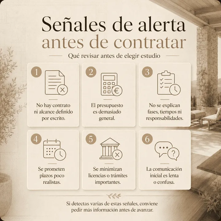 Señales de alerta antes de contratar un arquitecto para un proyecto en Mallorca
