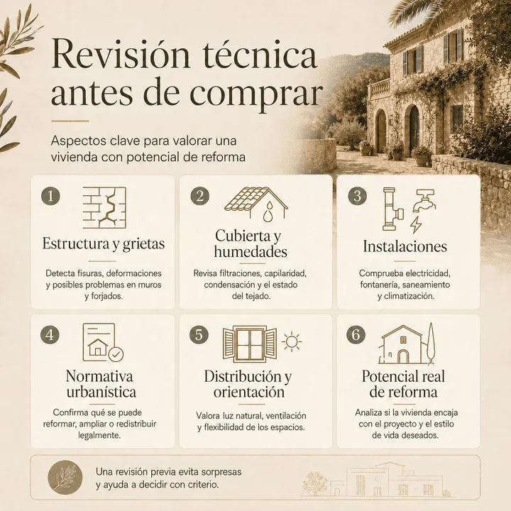 Revisión técnica antes de comprar una vivienda en Mallorca
