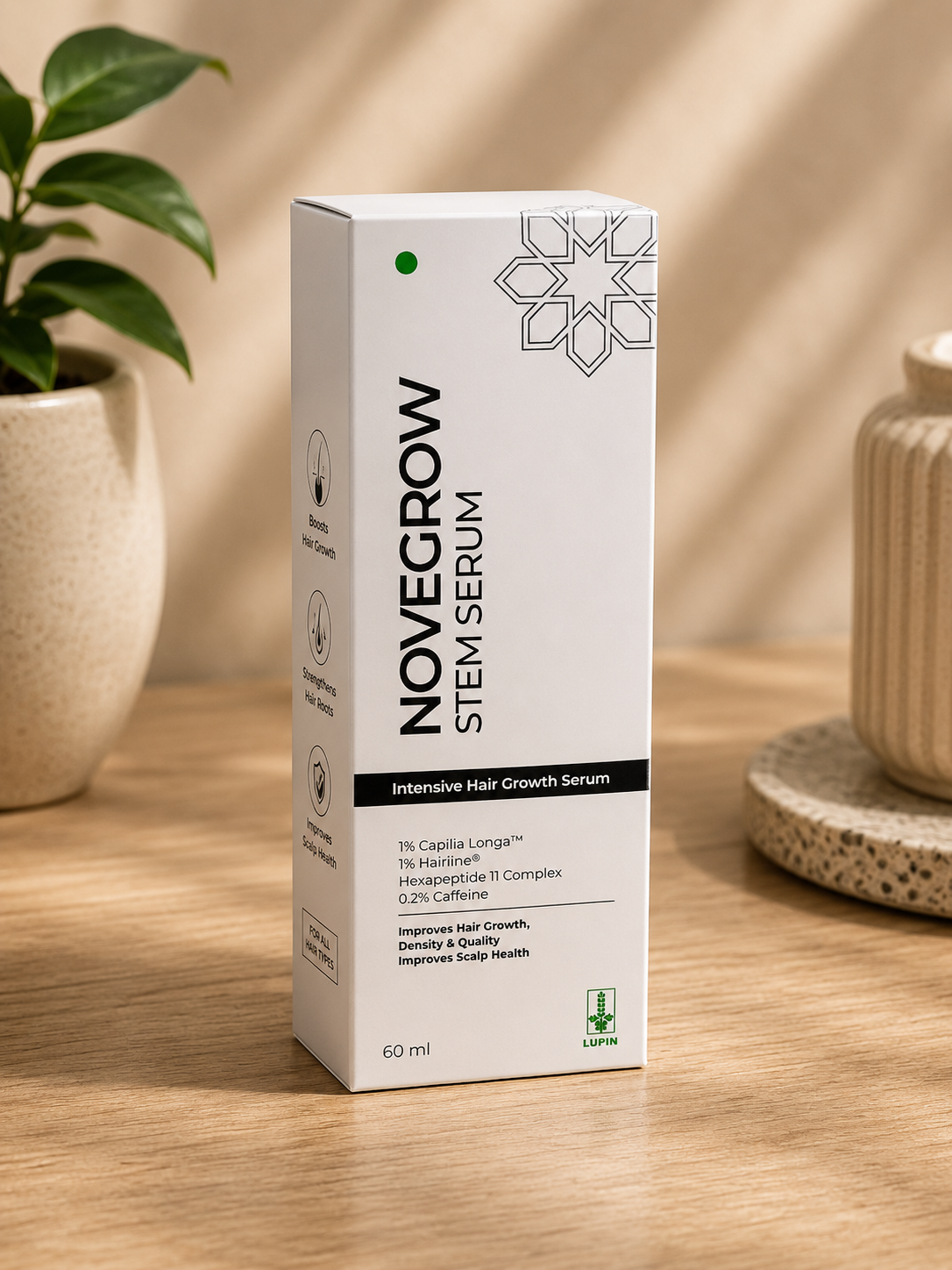 NOVEGROW Stem Hair Growth Serum with Capilia Longa™, Hairiline™ & Peptide Complex