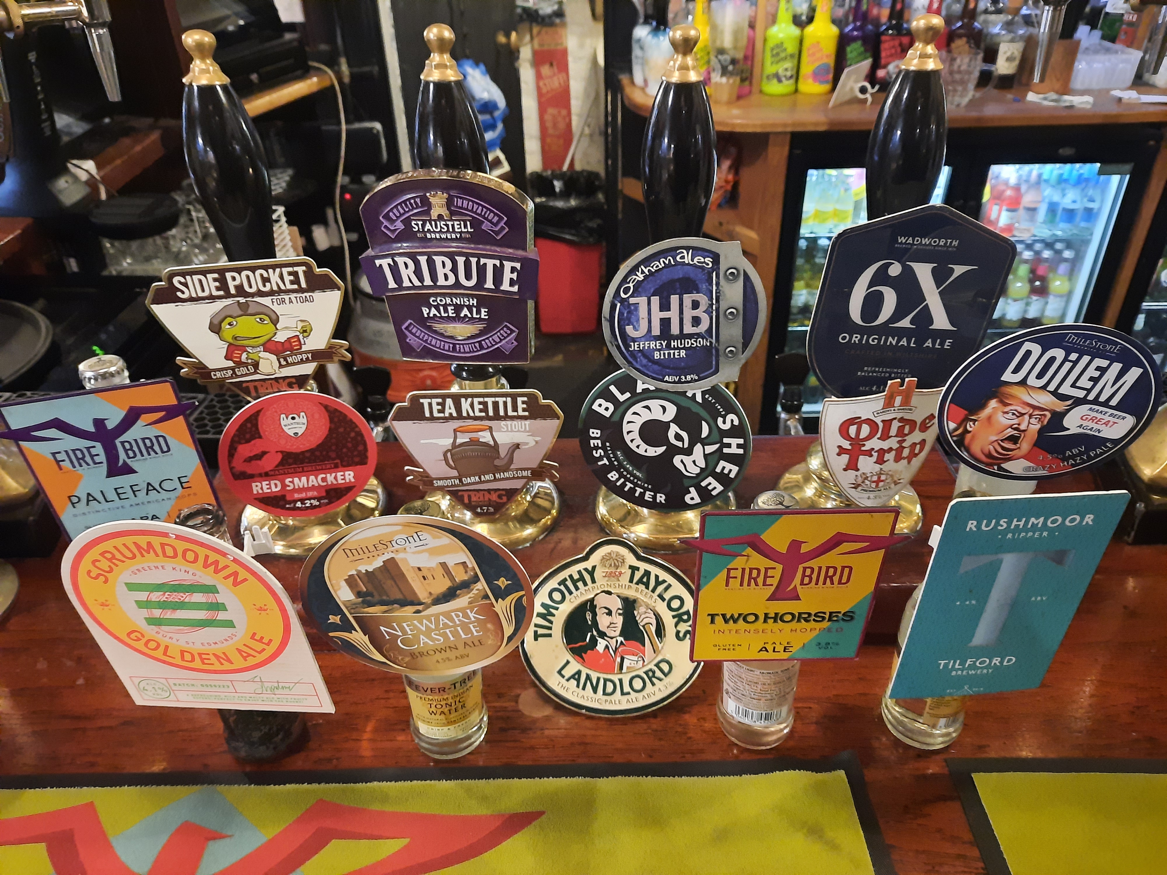 This is our live bar image, It should show our current selection of ales.