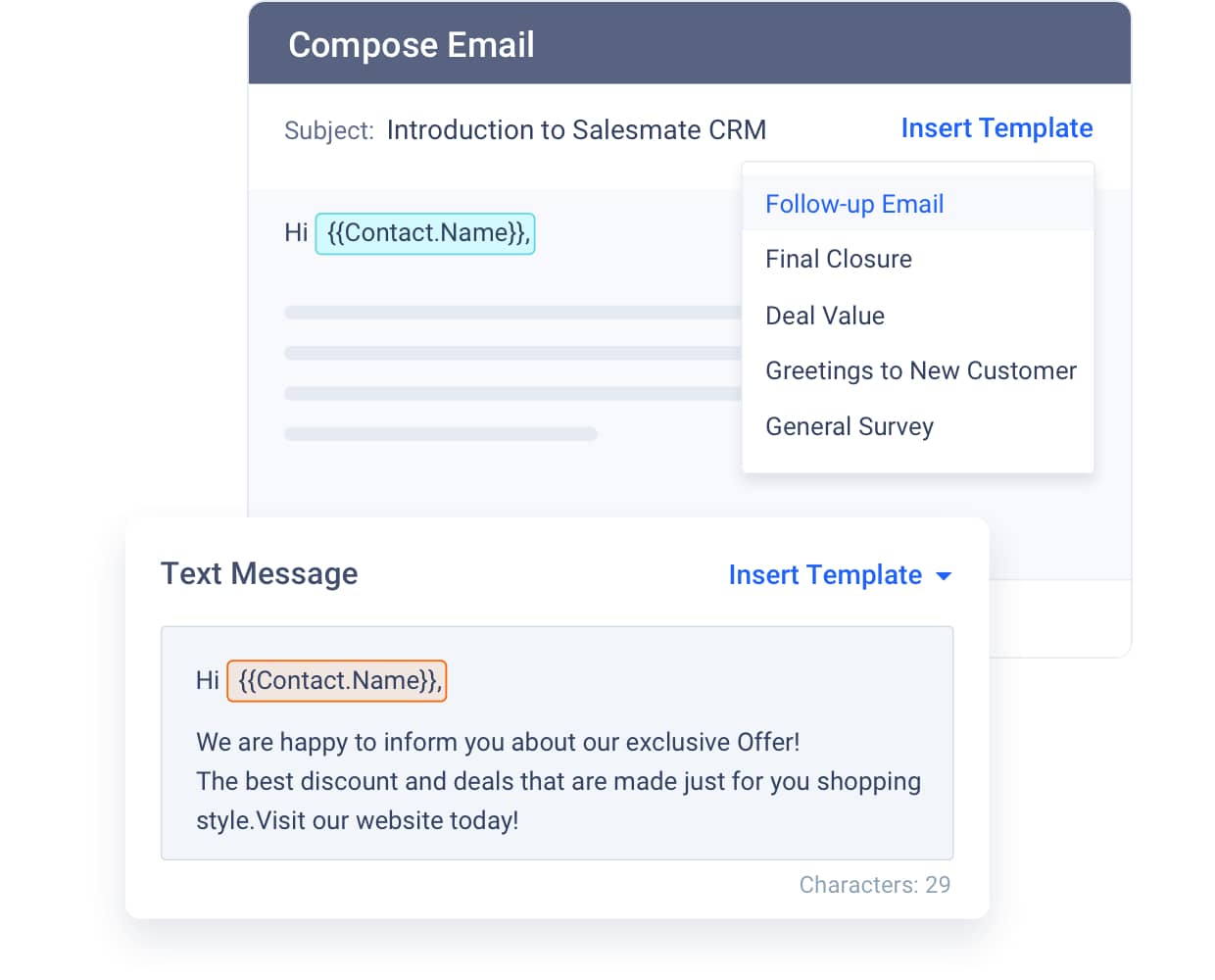 Email & text templates