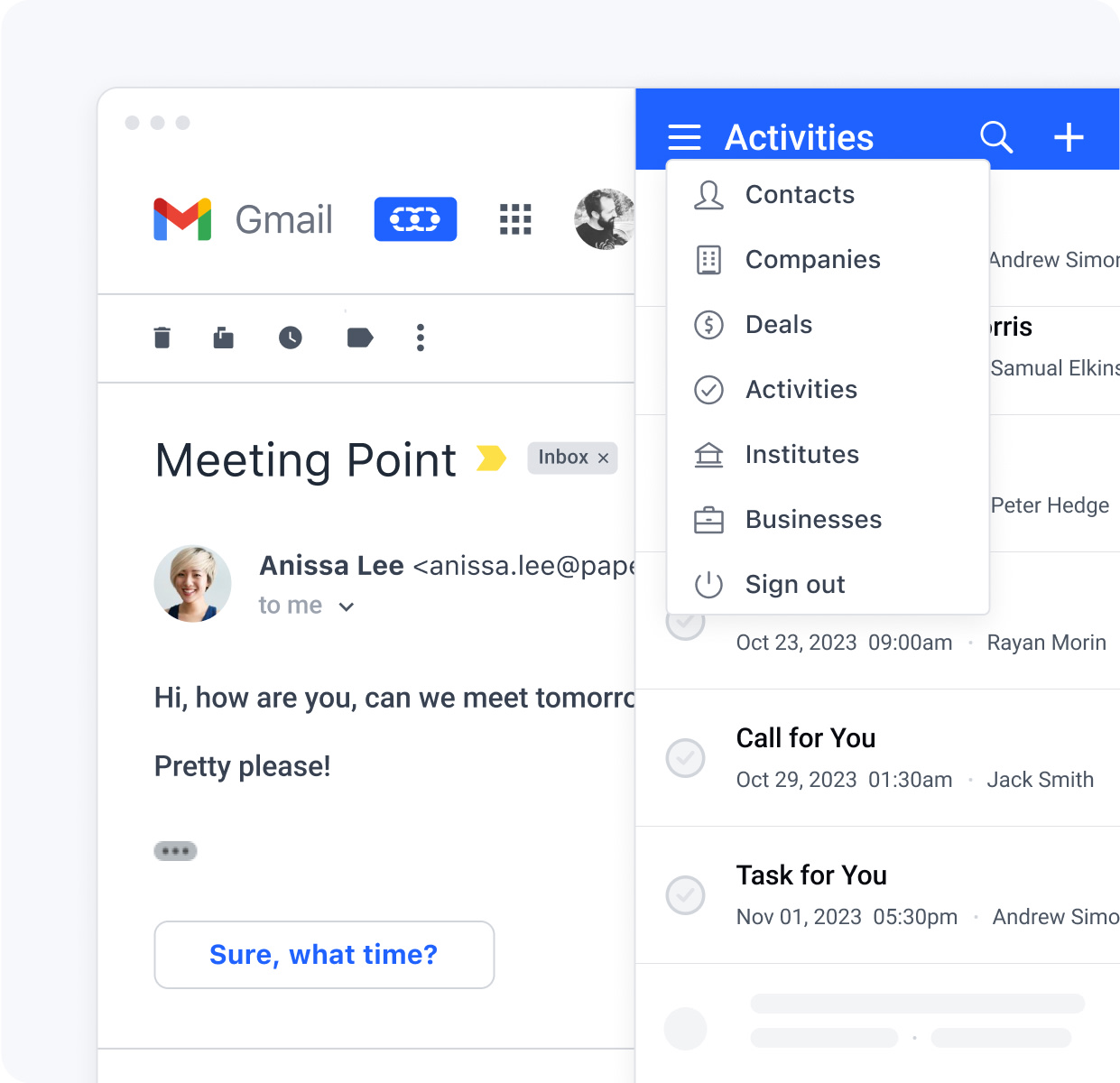 Manage everything from Gmail