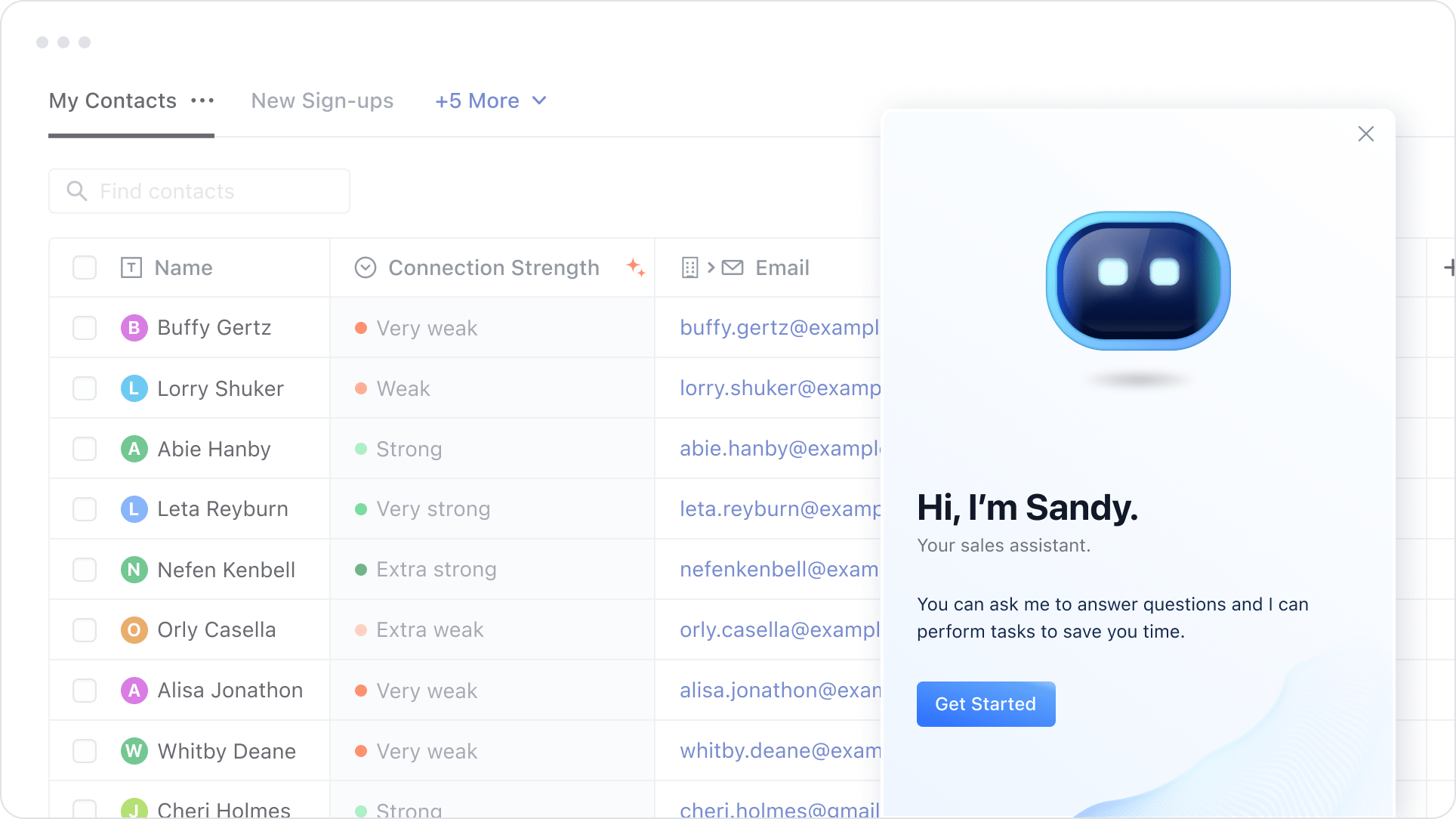 Meet Sandy AI. The first co-pilot for sales reps