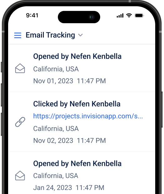 Email Tracking<br />
