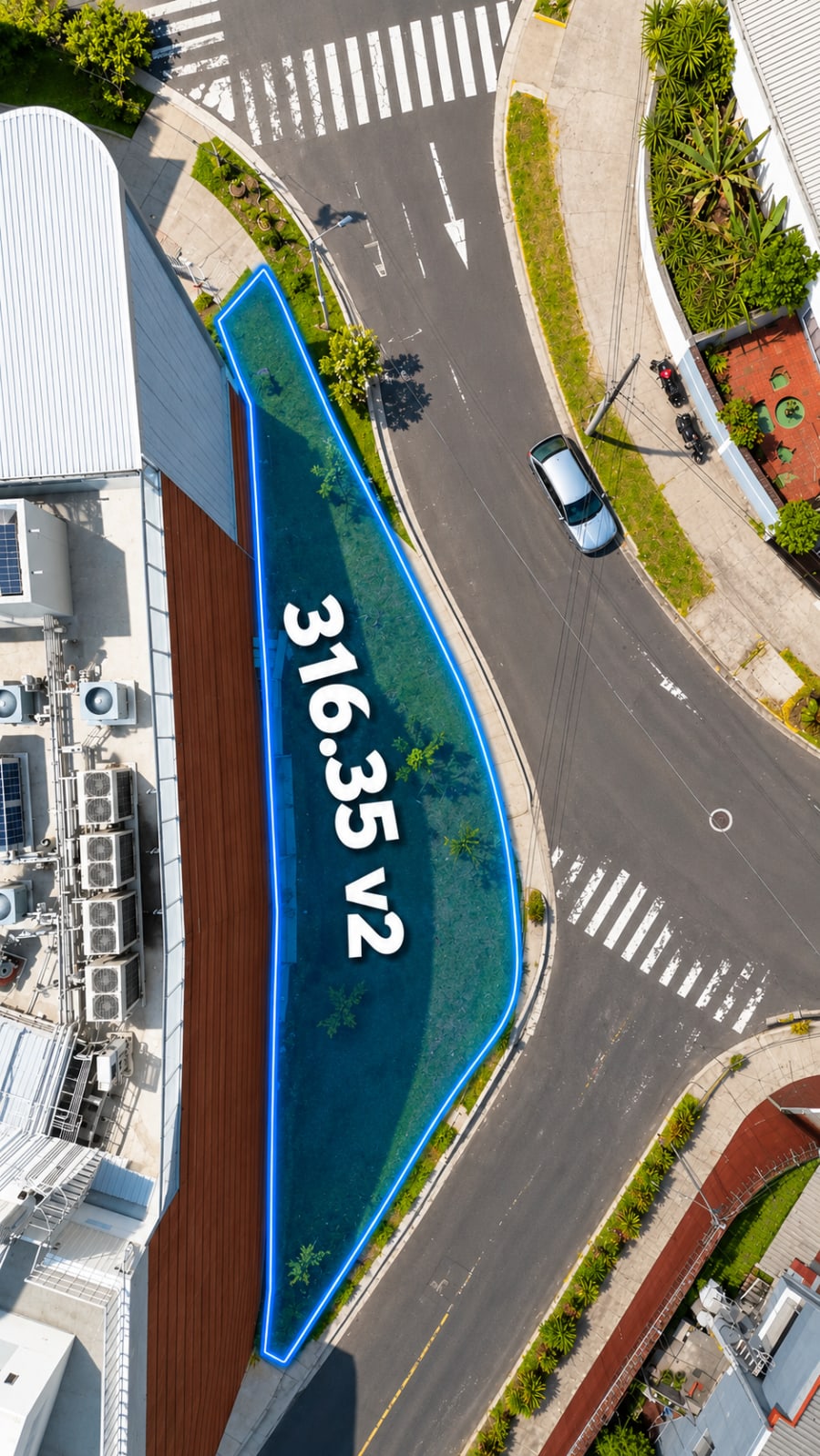 Contorno con área del terreno — vista 1