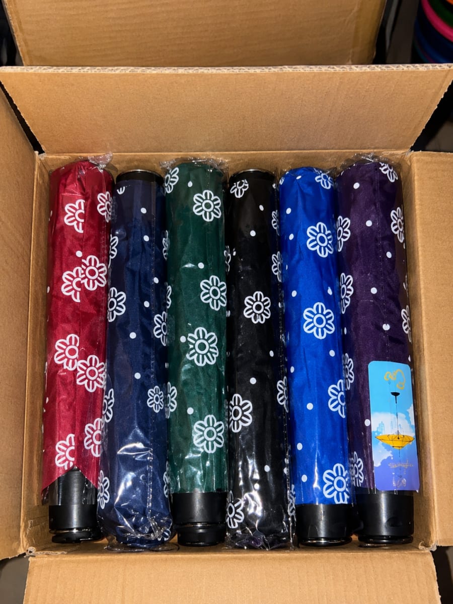 Foldable Umbrella with Floral Design (Big Size)