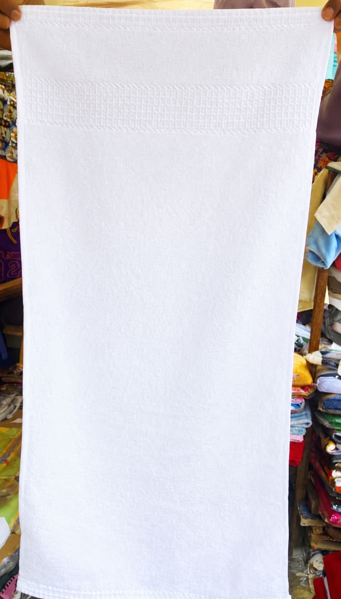 Plain White Cotton Towel