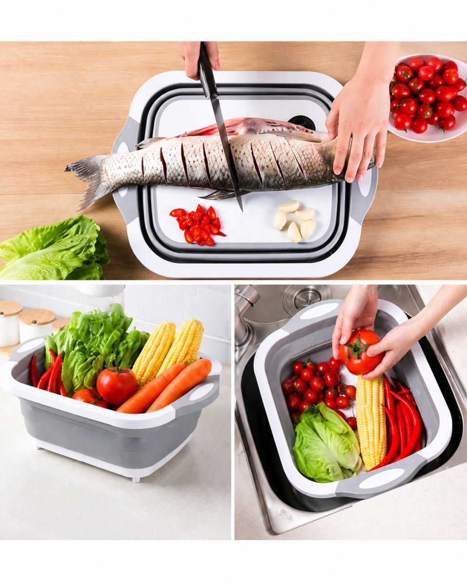 Collapsible Chopping Board with Bowl
