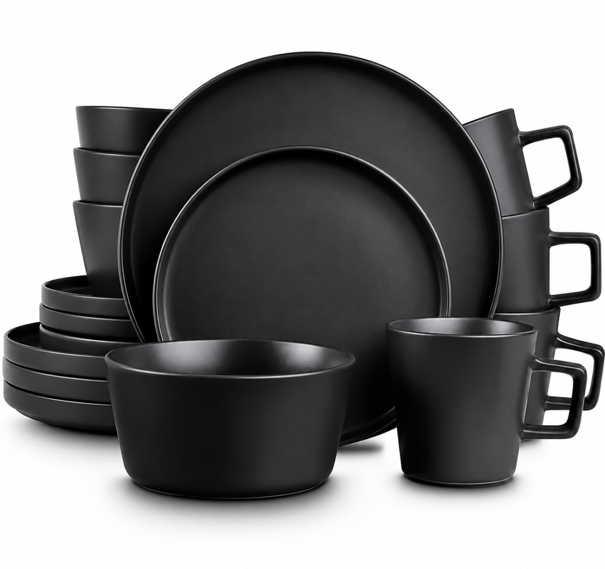 Matte Black Dinnerware Set