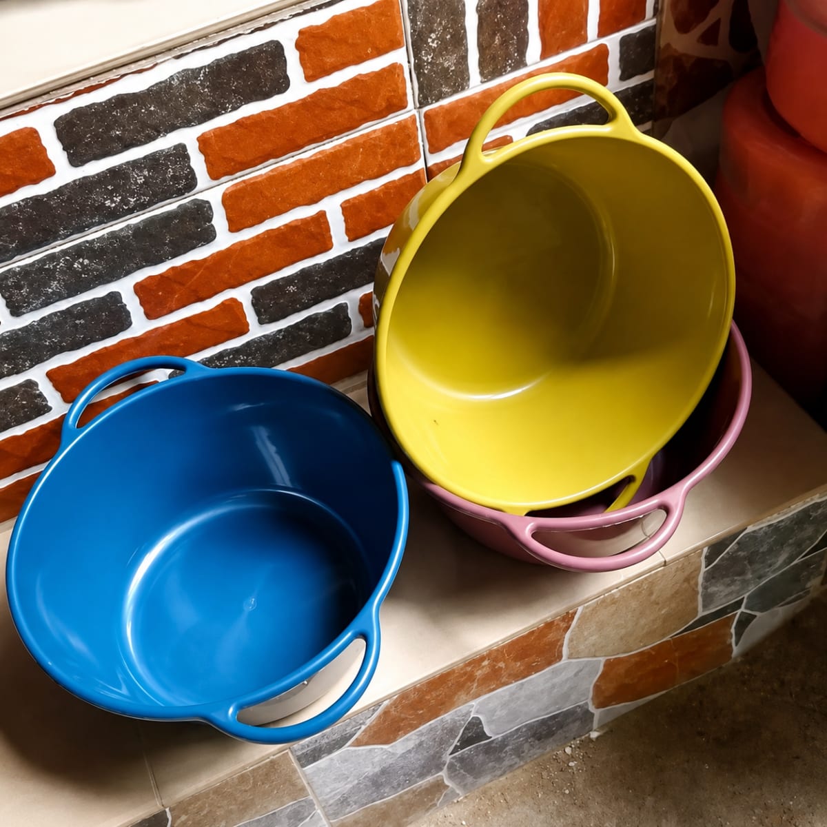 Plastic Bowl with Handles