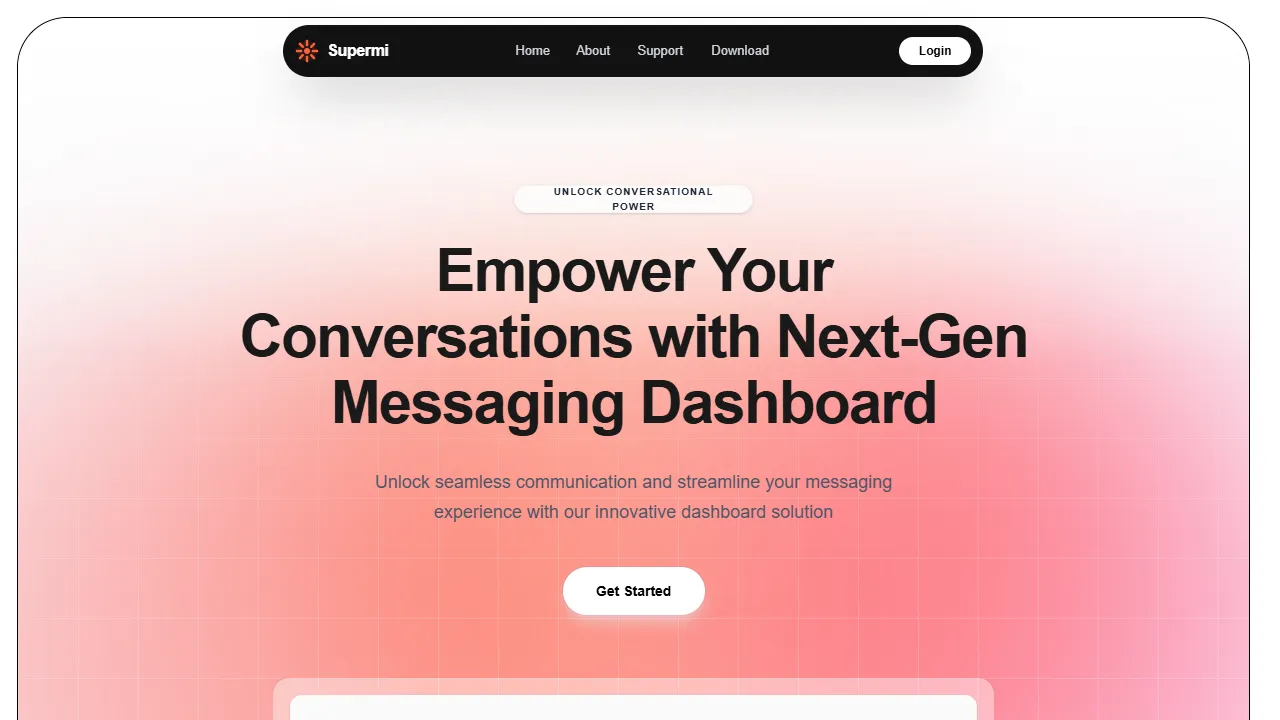 Hero Section with animated gradients