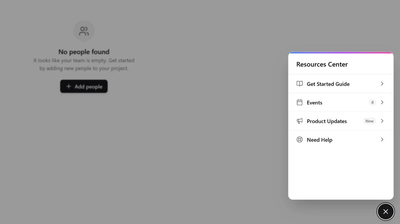 Interactive floating corner button