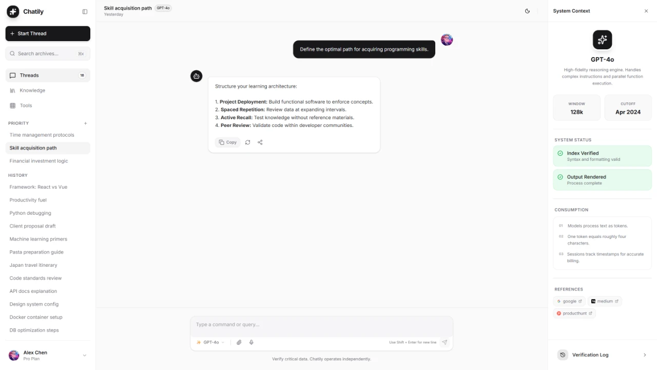 Chatily - AI chat interface