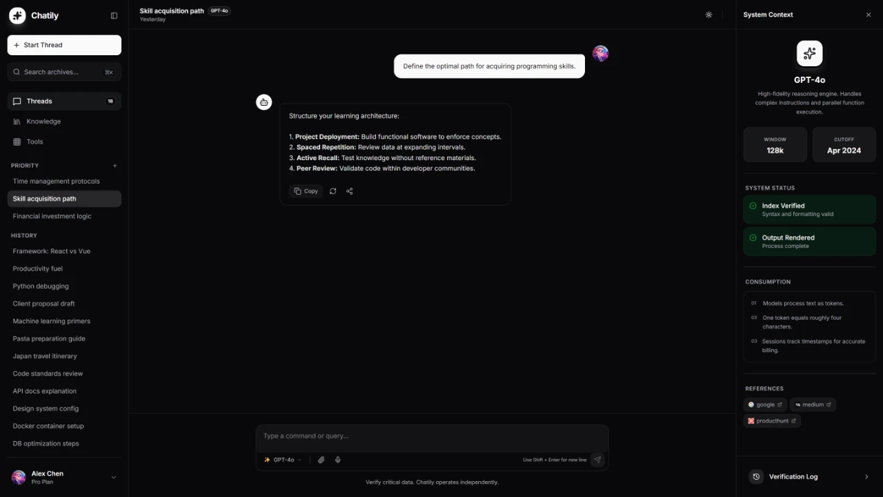 Chatily - AI chat interface