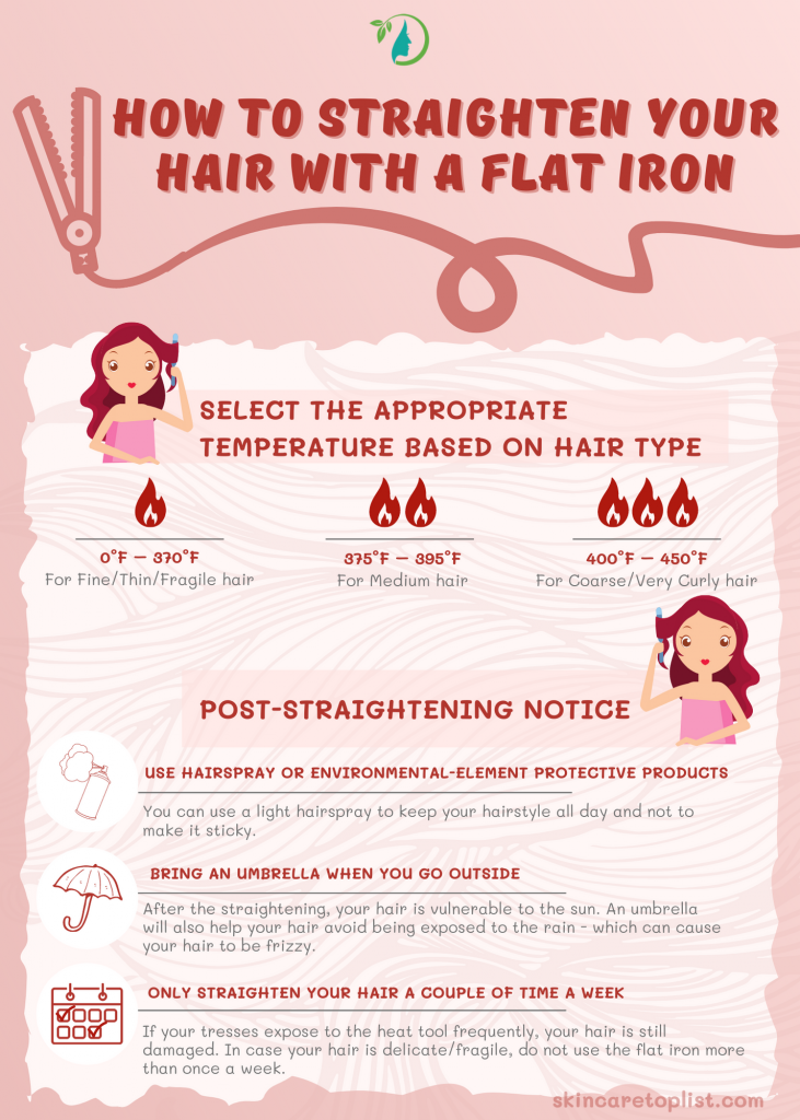 How to use a titanium flat iron to straighten your hair?