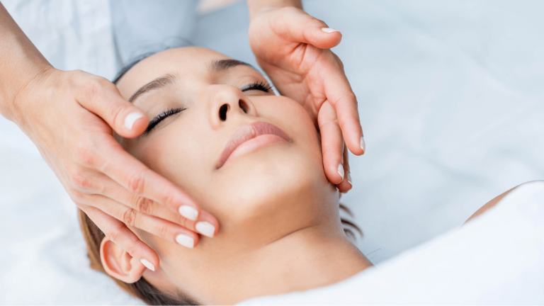 Skincare process at the spa