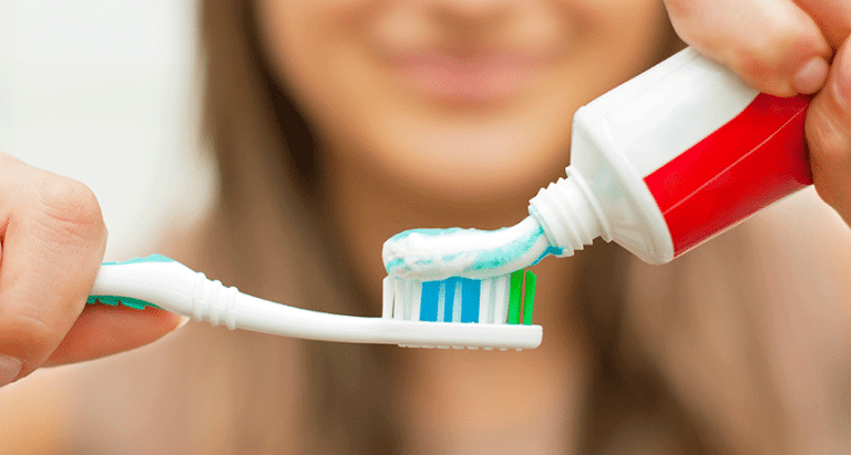 Toothpaste contains whitening bleach