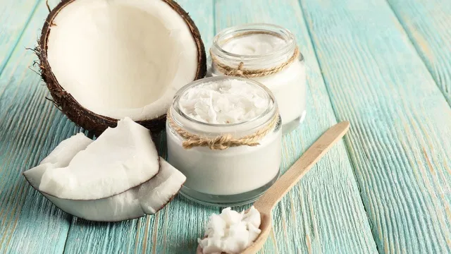 With coconut oil and yogurt