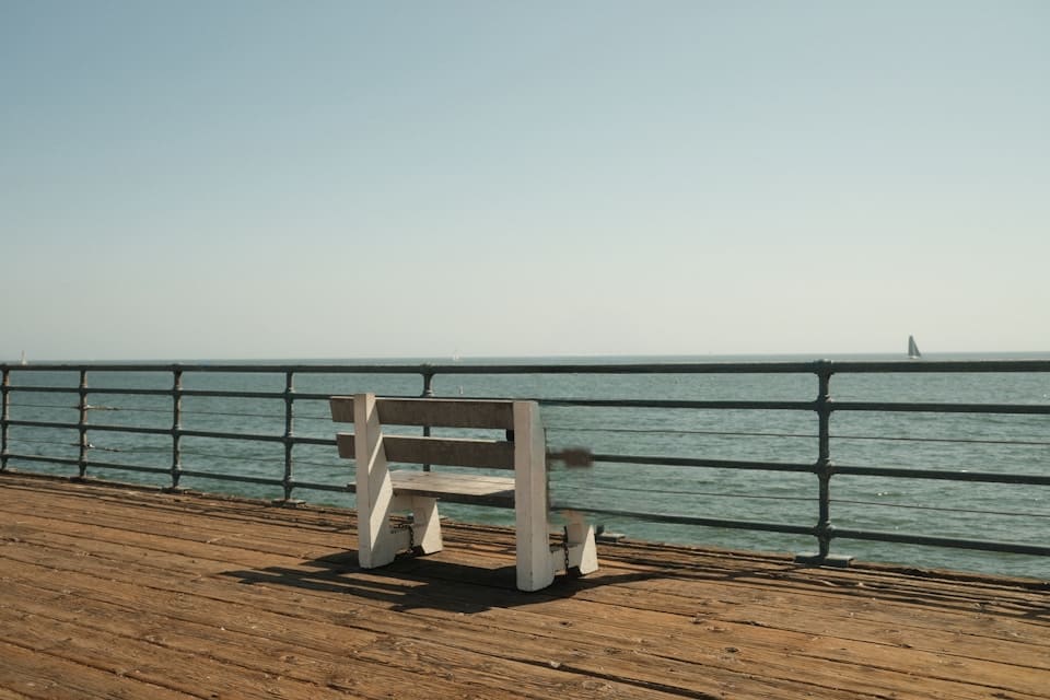 Bench on a pier