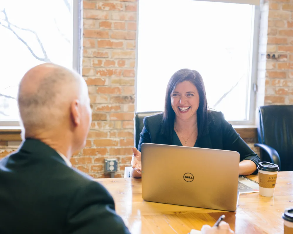 Photograph of an a leadership development coaching session