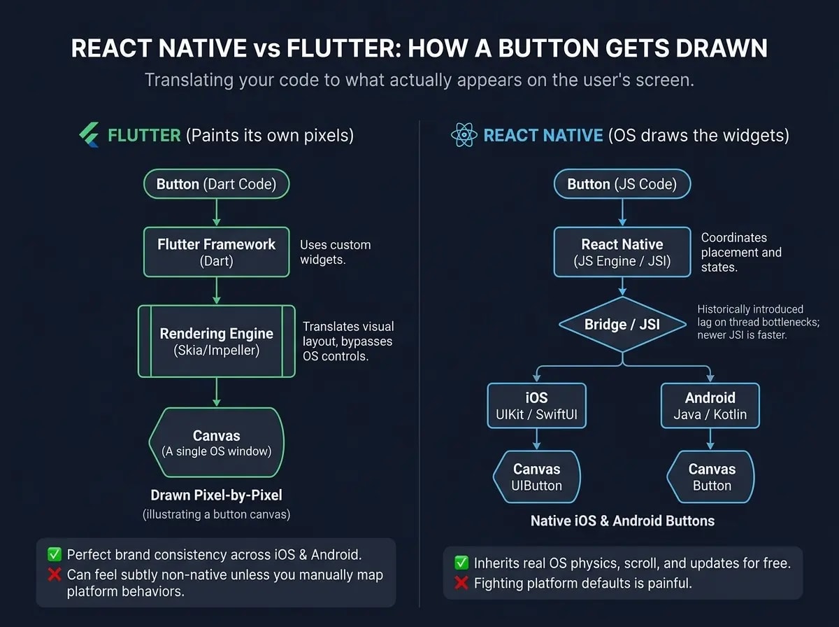 React Native vs Flutter Comes Down to Who Draws the Pixels