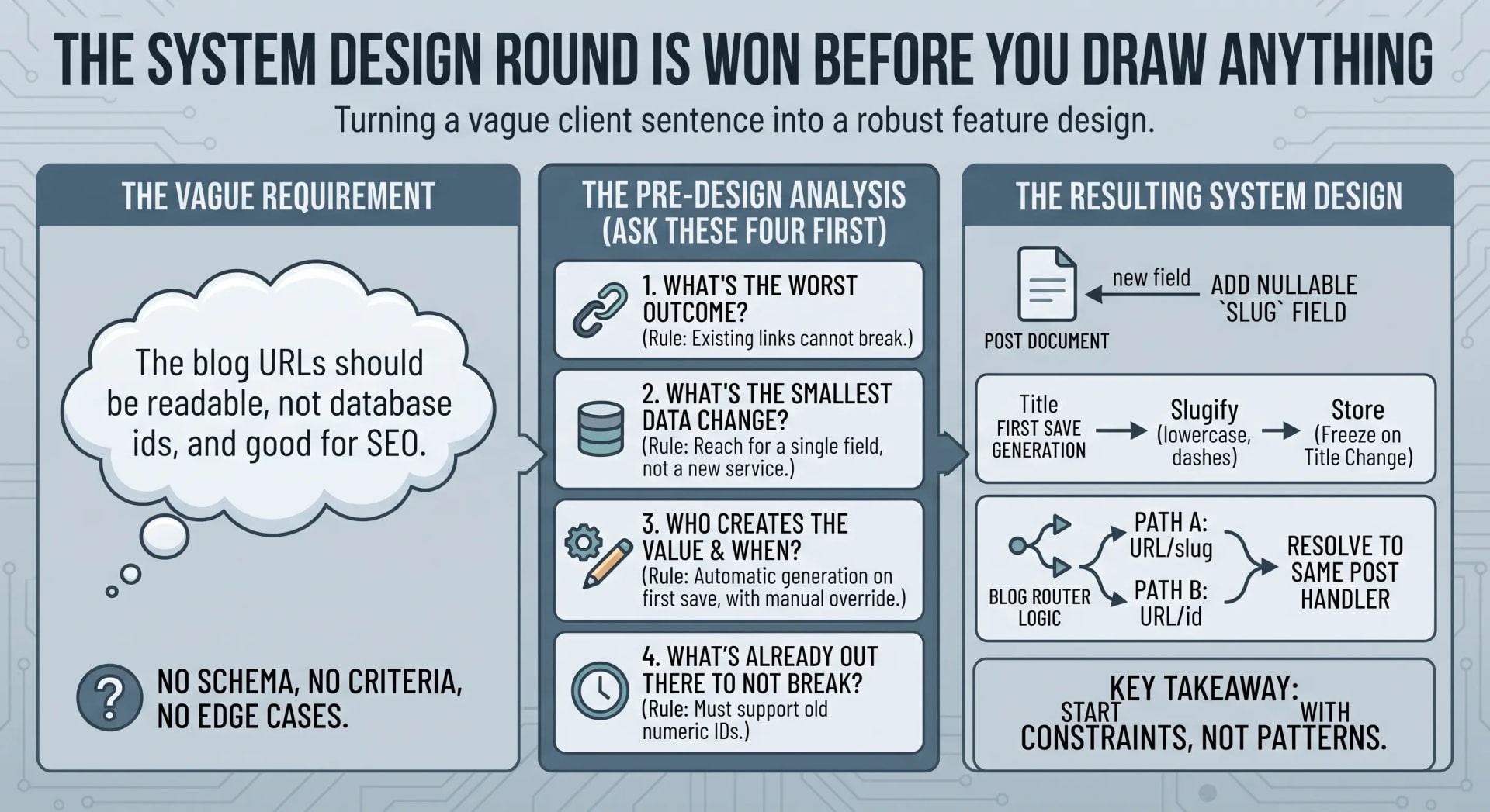 The System Design Round Is Won Before You Draw Anything