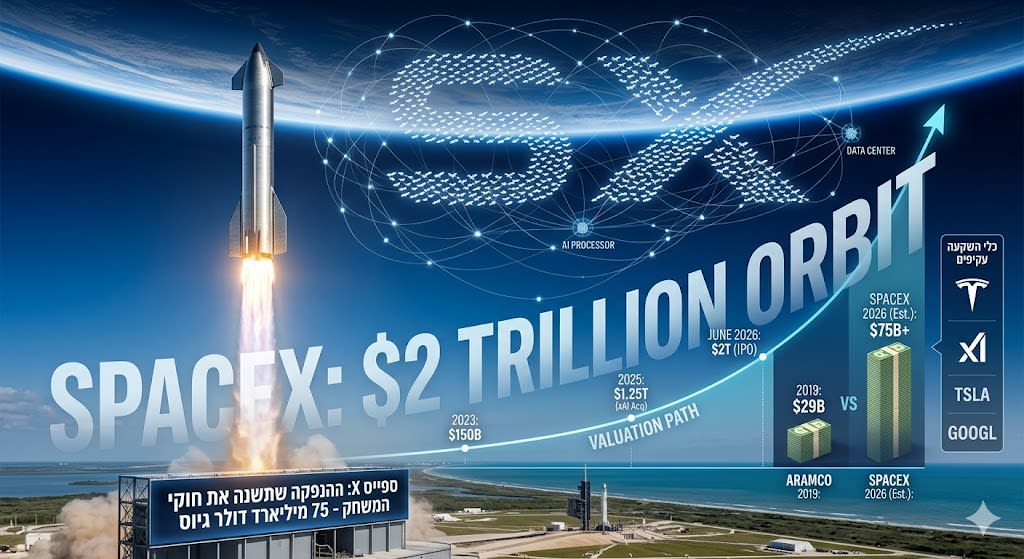 ההנפקה שתשנה את חוקי המשחק: ספייס X על מסלול לשווי של 2 טריליון דולר
