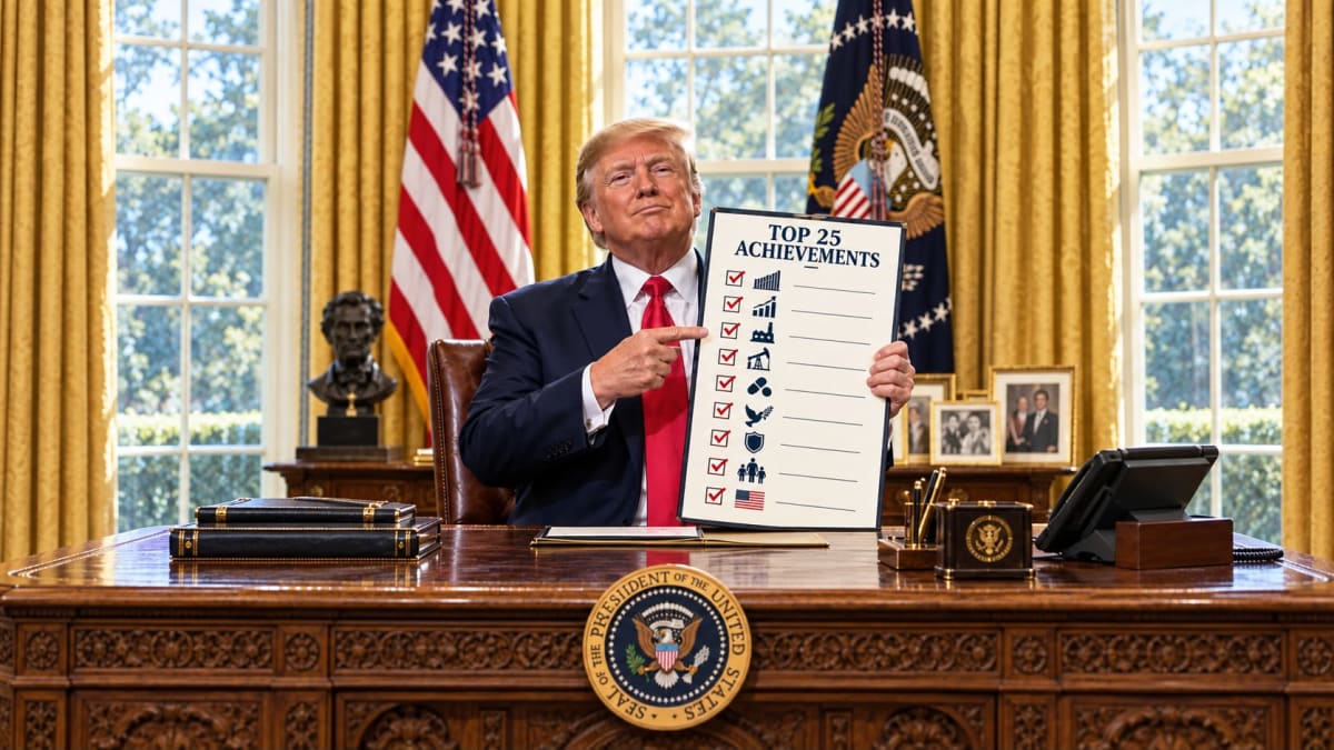 טראמפ מפרסם את 25 ההישגים שהוא שם במרכז הכהונה השנייה שלו - הנה הרשימה המלאה ומה עומד מאחוריה