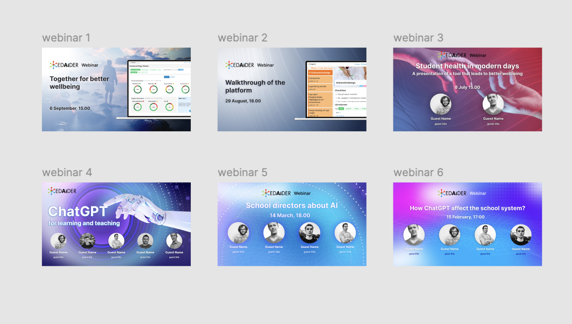 Webinar images for social media