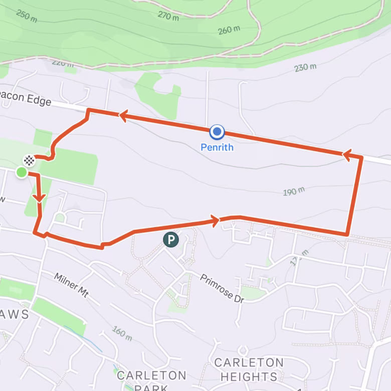 Route map for Cold Springs Nature Reserve