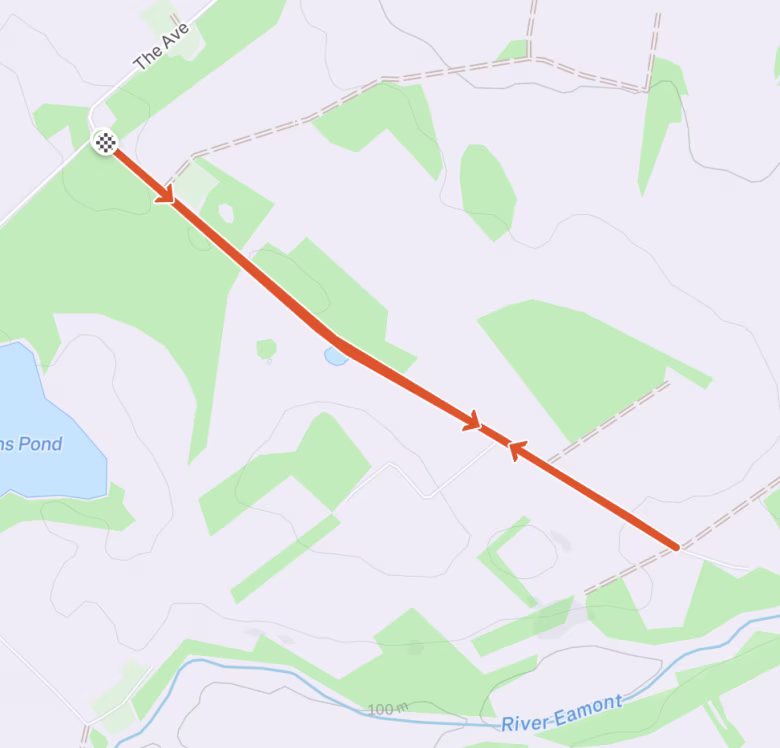 Route map for Edenhall Country Lane