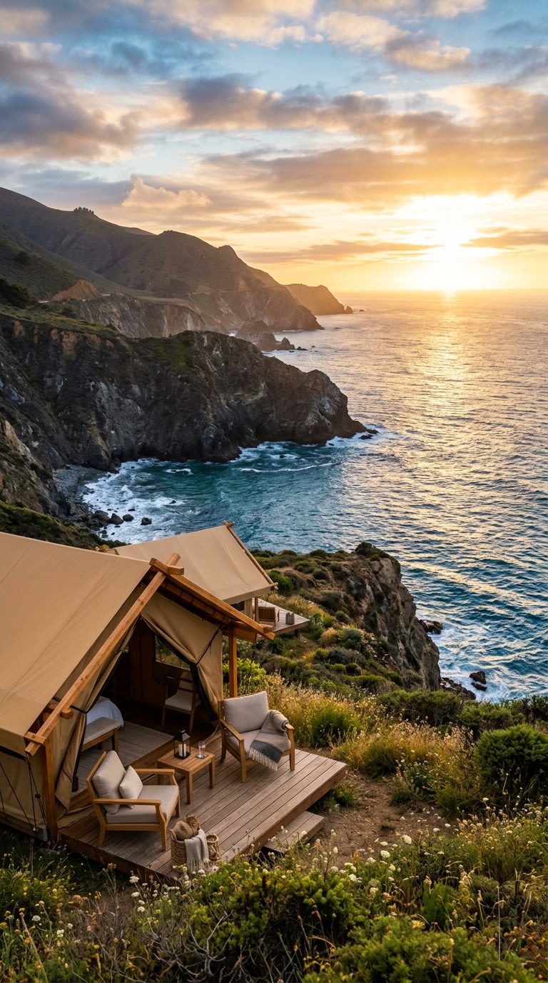2. Unwind at the Luxury Safari Tents of Big Sur