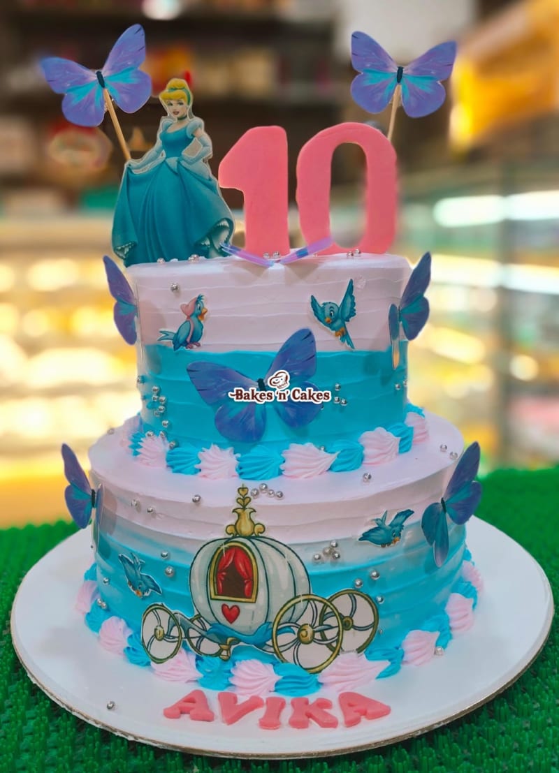 Princess Theme Girl Birthday Design Cake 001