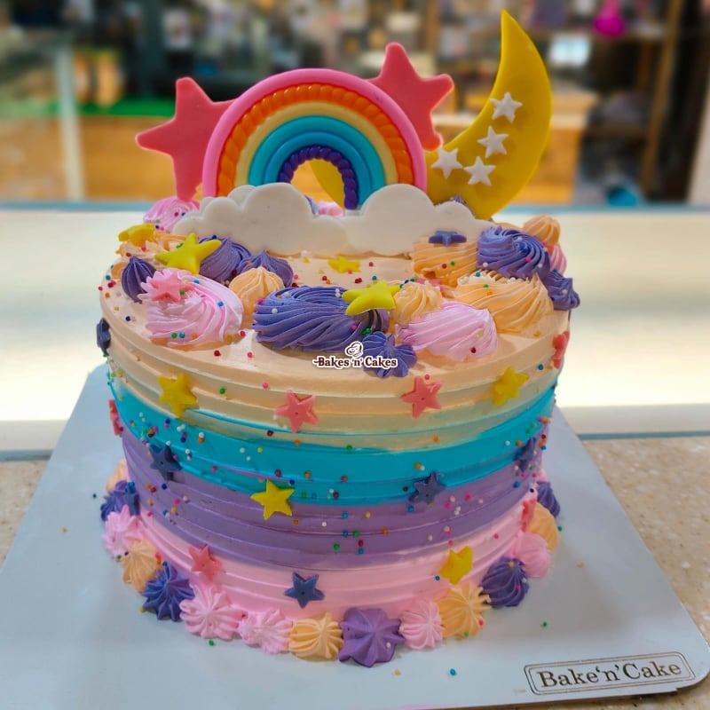 Pastel Magic Rainbow Design Cake