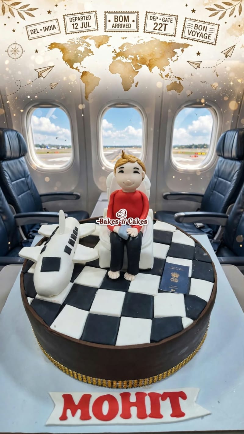 Travel & Aviation Theme Cake
