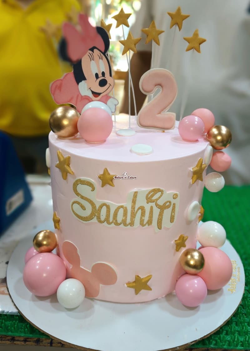 Minnie Mouse Pink Number Cake