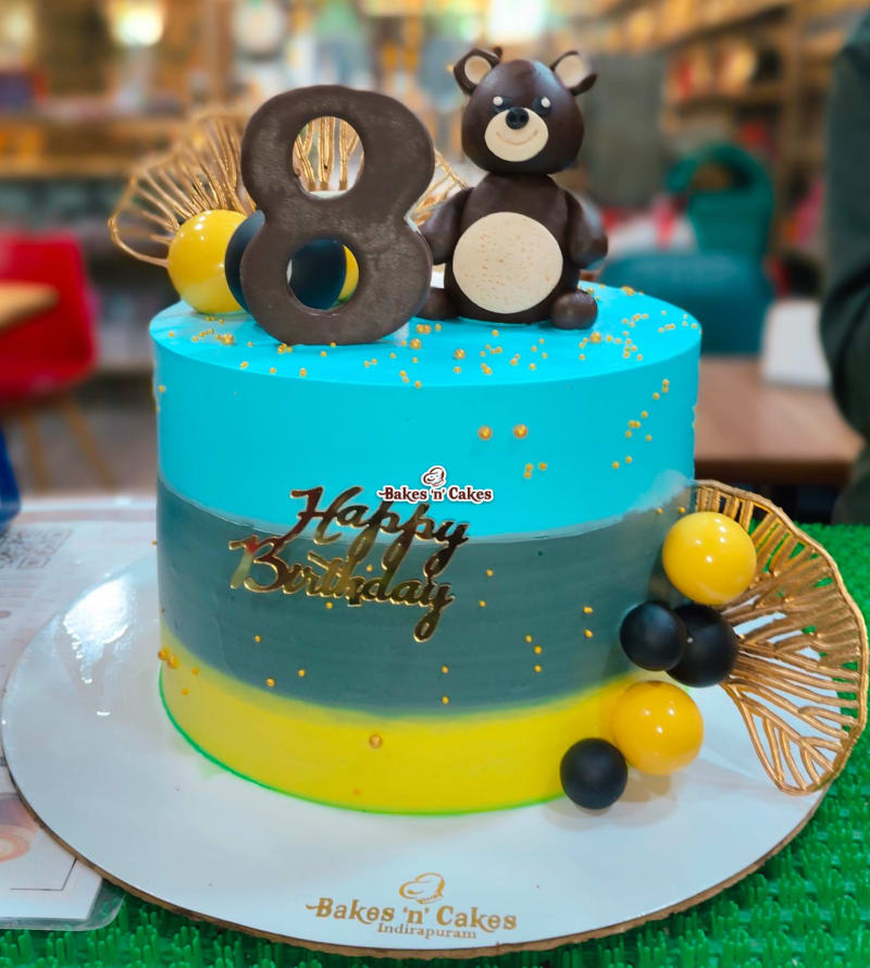 Teddy Bear Colour Block Cake