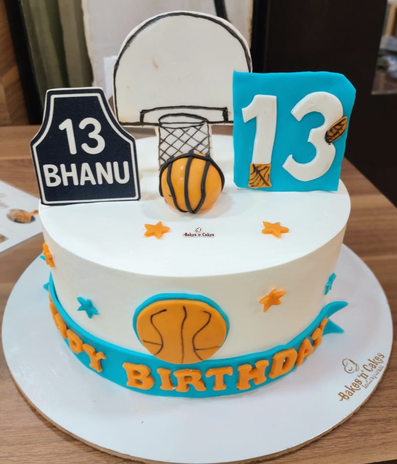 Basketball Jersey Theme Cake