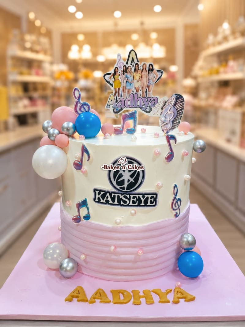 KATSEYE K-Pop Music Theme Cake
