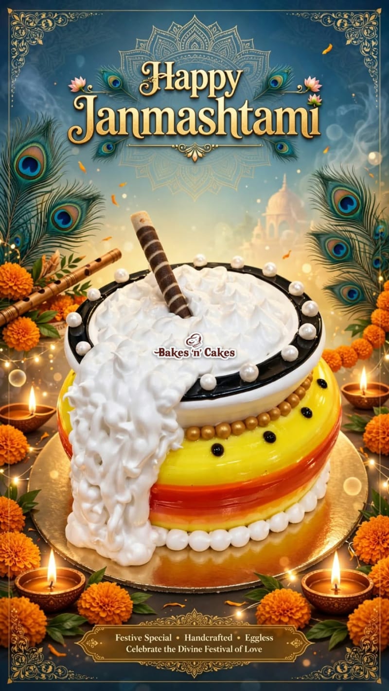 Striped Matki Pearl Rim Cake