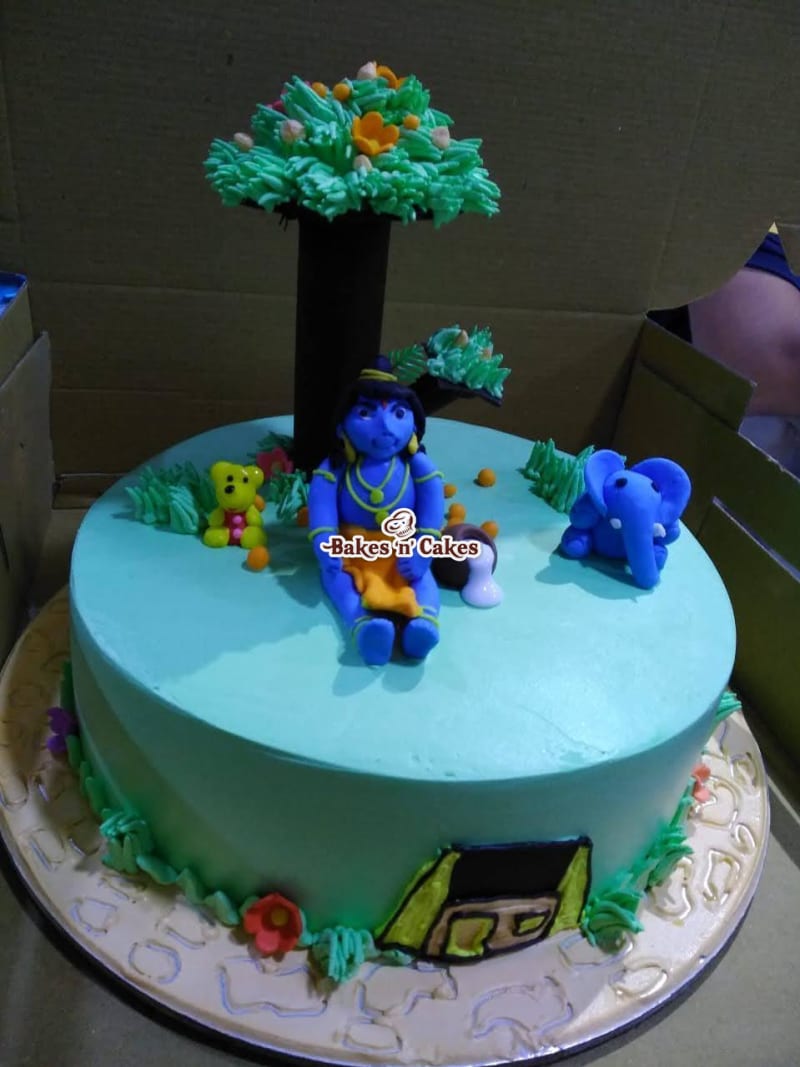 Bal Krishna Under the Tree Cake