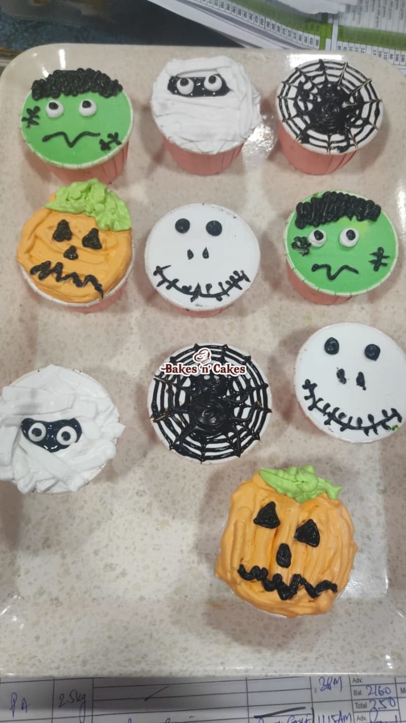 Halloween Monster Face Cupcakes