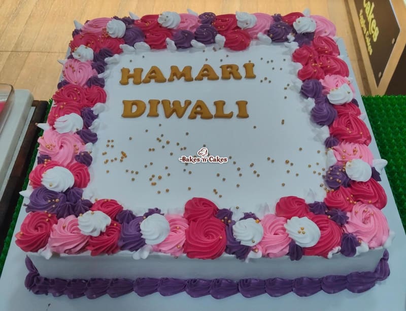 Hamari Diwali Rosette Rectangle Cake