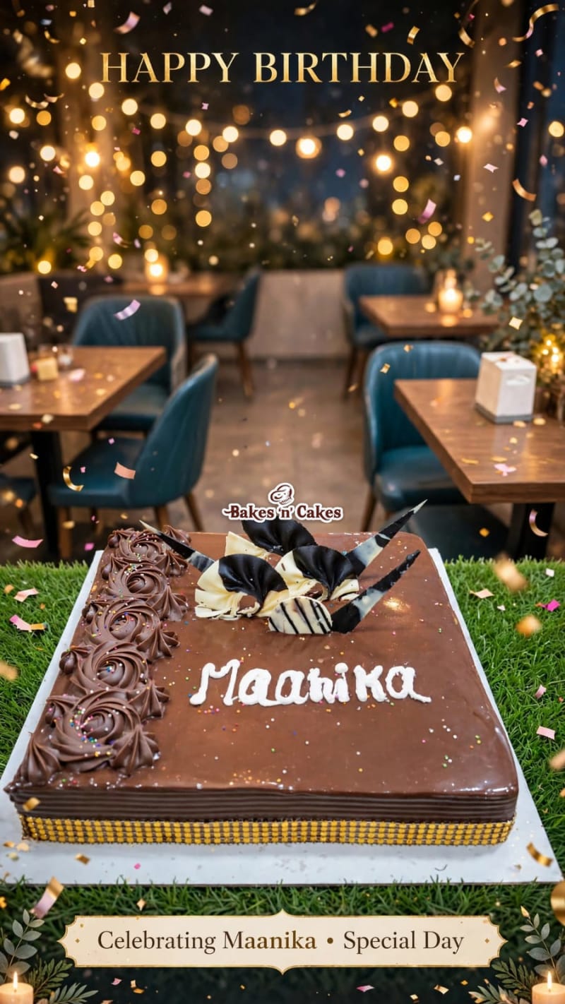 Chocolate Rosette Rectangle Cake