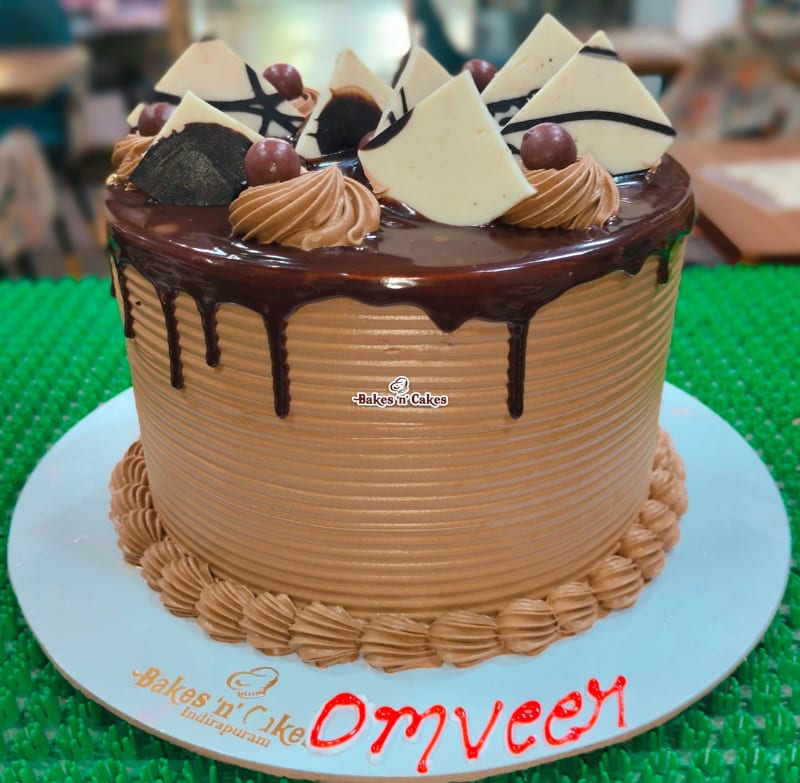 Chocolate Drip Shards & Truffles Cake
