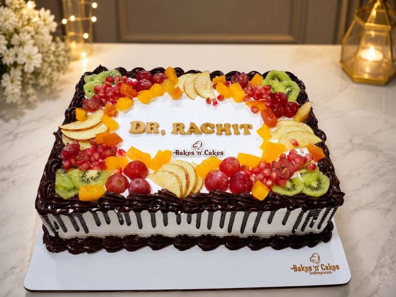 Fresh Fruit Rectangle Cake