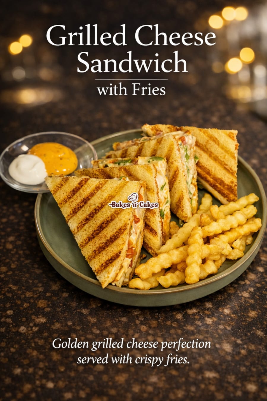Grilled Cheese Sandwich with Fries