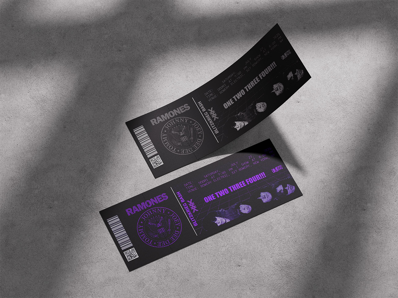 Ramones Tribute Concert Tickets Mockup