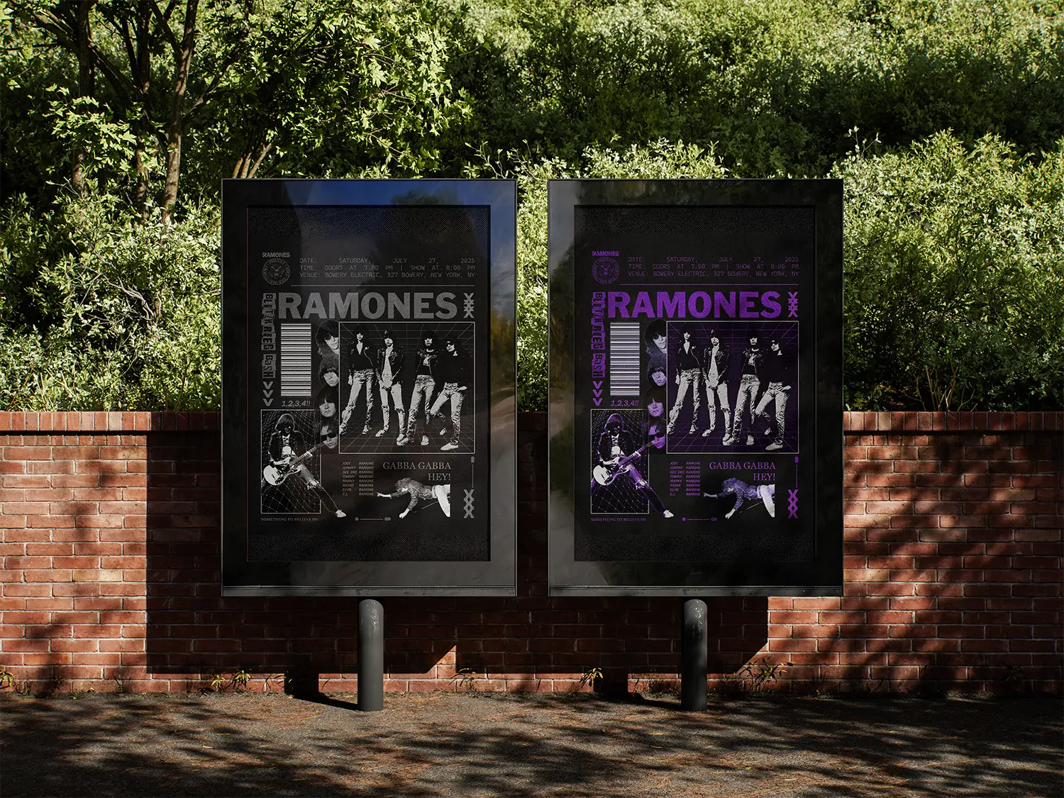 Ramones Tribute Concert Poster Mockup Presentation