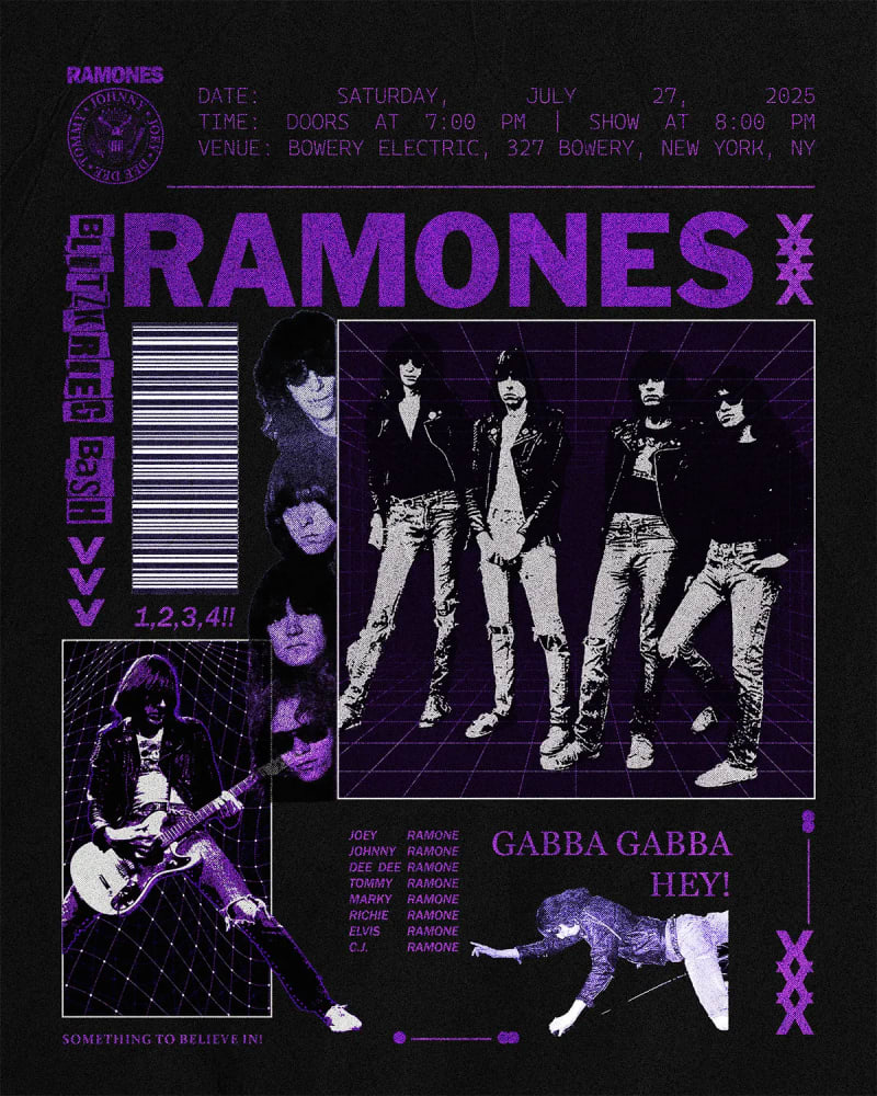 Ramones Tribute Concert Event Design